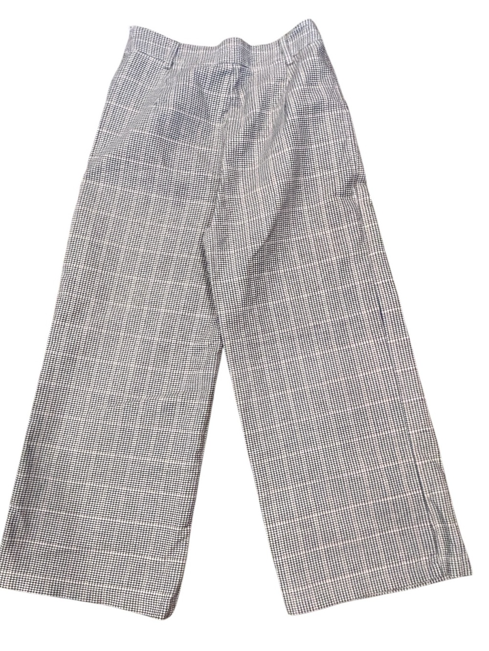 Milk & Honey Houndstooth Wide Leg High Rise Trouser Pants